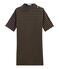gestreiftes damenkurzarmkleid aus schwerem jersey blau SMOKING/braun BRINDILLE