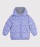 Kinder-Winterjacke mit Herzmotiv violett/vielfarbig