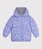 Kinder-Winterjacke mit Herzmotiv violett/vielfarbig