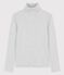 Klassischer Unterziehpullover mit Mäusezähnchen-Details aus Baumwolle für Damen grau BELUGA CHINE