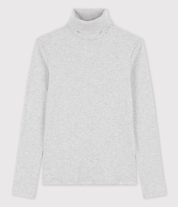 Klassischer Unterziehpullover mit M&auml;usez&auml;hnchen-Details aus Baumwolle f&uuml;r Damen BELUGA CHINE