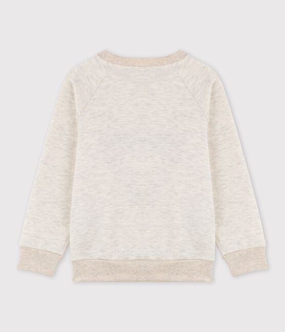 Sweatshirt aus besticktem Molton für Mädchen und Jungen beige MONTELIMAR CHINE