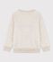 Sweatshirt aus besticktem Molton für Mädchen und Jungen beige MONTELIMAR CHINE