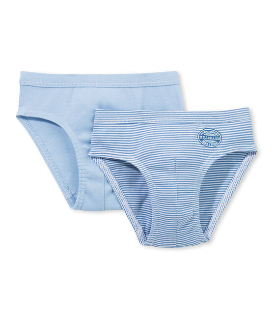 Set mit zwei ringelgestreiften Jungen Unterhosen lot .