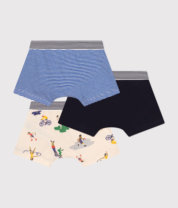 3er-Set Kinder-Boxershorts aus Baumwolle vielfarbig