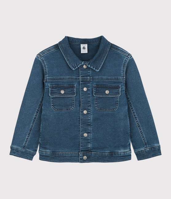 Kinder-Jeansjacke aus Bio-Baumwolle für Mädchen / Jungen blau DENIM BLEU DELAVE