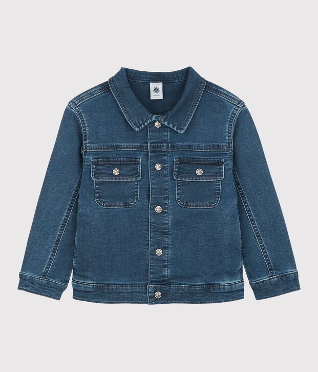 Kinder-Jeansjacke aus Bio-Baumwolle f&uuml;r M&auml;dchen / Jungen blau