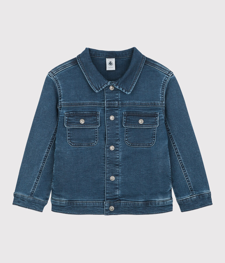 Kinder-Jeansjacke aus Bio-Baumwolle f&uuml;r M&auml;dchen / Jungen blau