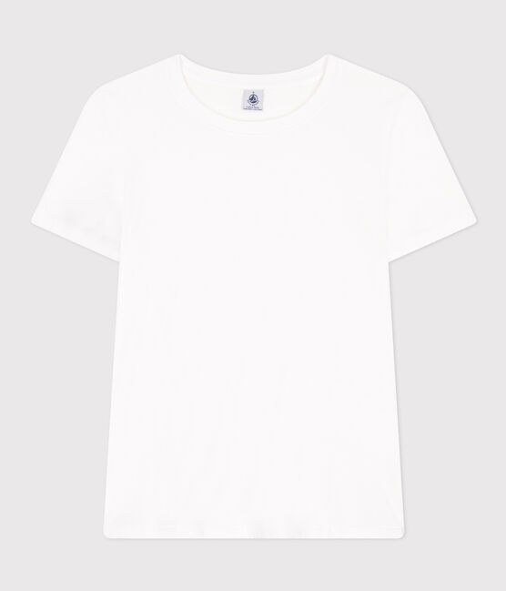 T-Shirt LE DROIT aus Baumwolle mit Rundhalsausschnitt weiss ECUME