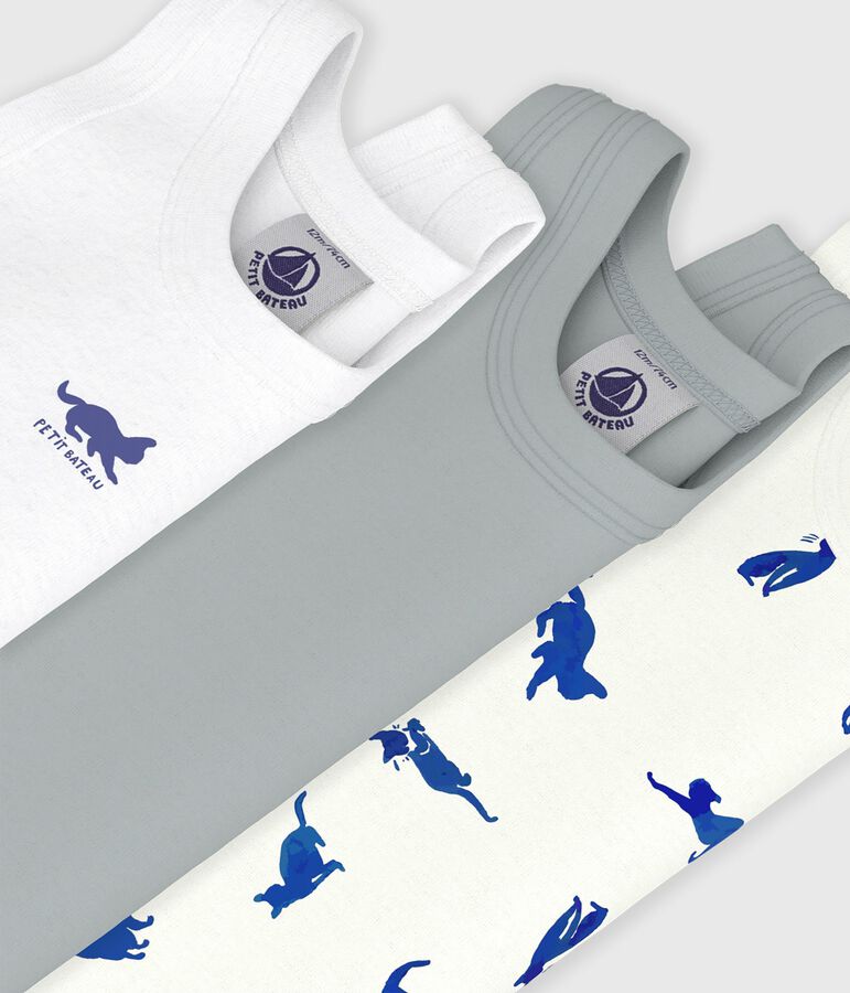 Set &auml;rmellose Baby-Bodys aus Baumwolle mit Katzenmotiv vielfarbig