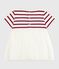 Kurzärmeliges Baby-Kleid aus zwei Stoffen rot MILK/ AMARANTE