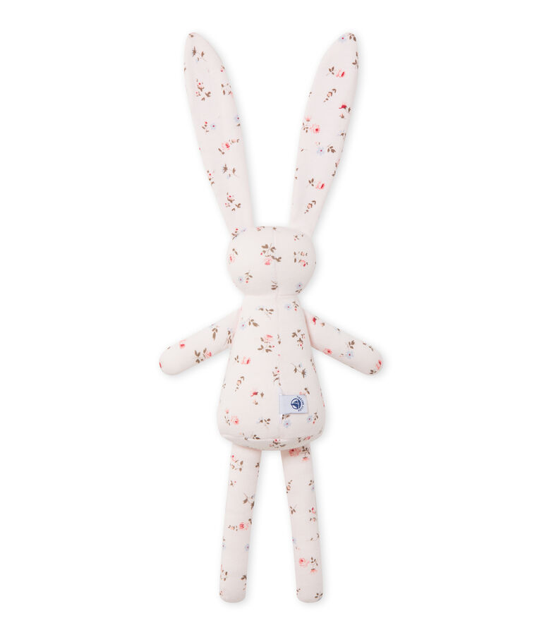 Doudou lapin b&eacute;b&eacute; mixte imprim&eacute; rosa VIENNE/weiss MULTICO