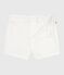 Baby-Shorts aus gestreiftem Seersucker weiss ECUME