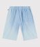 Kinder-Bermudashorts aus einfarbiger Baumwolle blau BLEU CLAIR