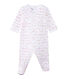 Gestreifter Baby-Mädchen-Strampler aus gedoppeltem Jersey