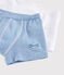 Set mit 2 Rippstrick-Boxershorts mit blauem Ringelmuster für kleine Jungen variante 1