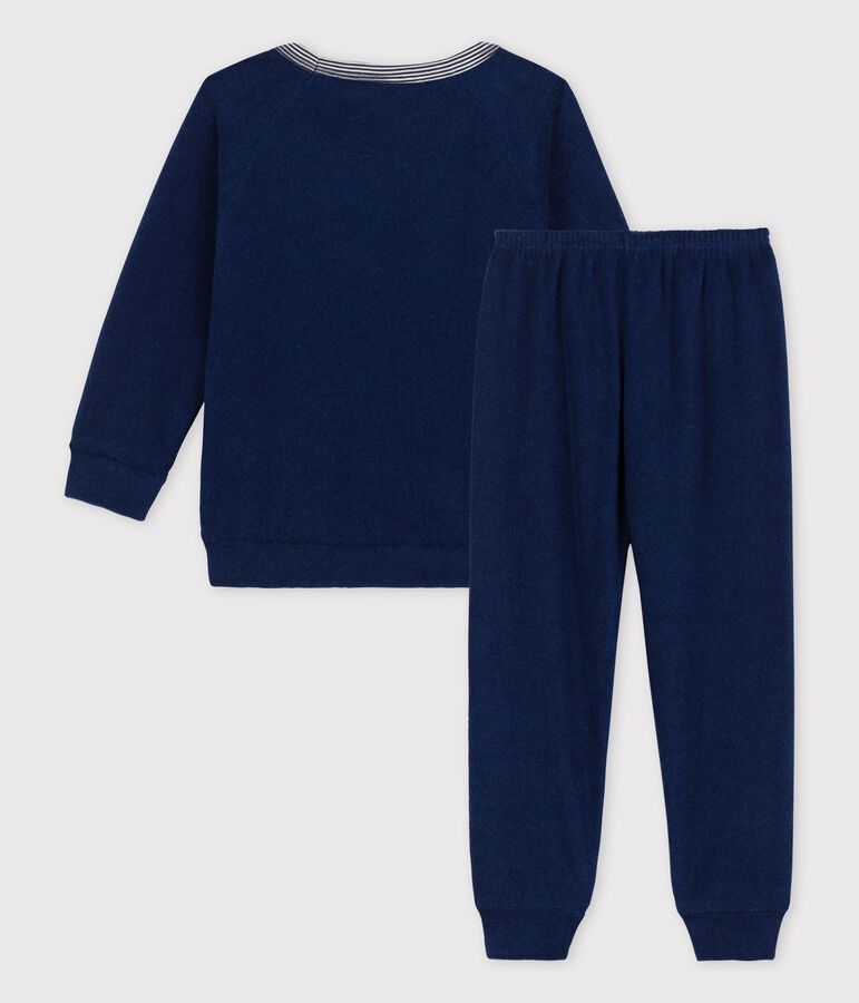 Kinderpyjamas aus Frottee blau