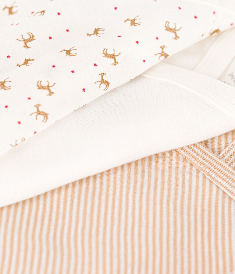 3ER-SET LANG&Auml;RMELIGE BABY-BODYS AUS BAUMWOLLE vielfarbig