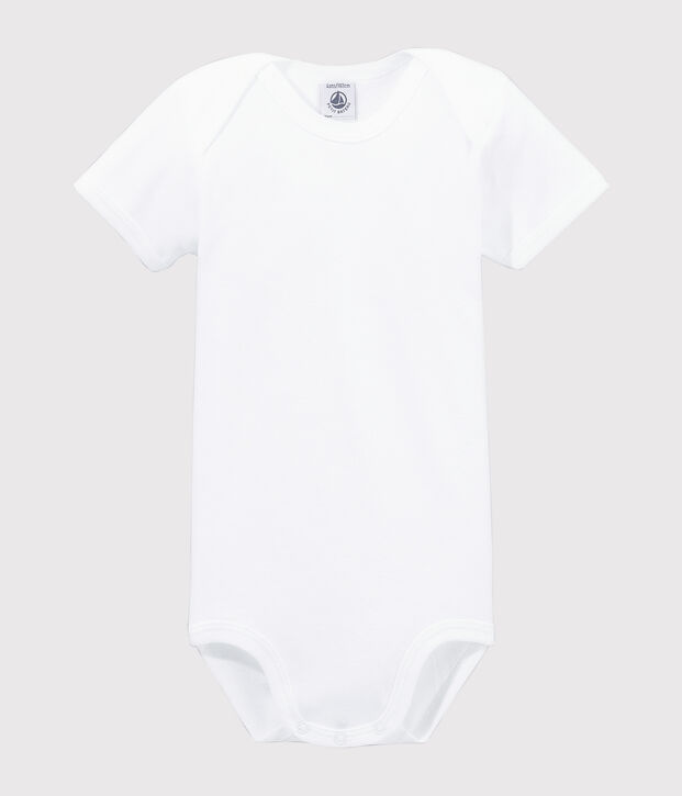 Kurz&auml;rmeliger, wei&szlig;er Baby-Body weiss