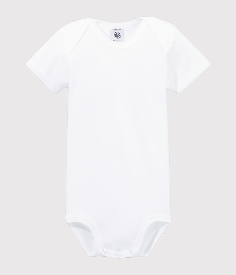 Kurz&auml;rmeliger, wei&szlig;er Baby-Body weiss