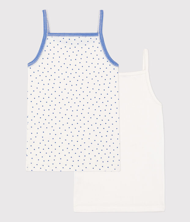 2er-Set Spaghetti-Tops aus Baumwolle f&uuml;r M&auml;dchen vielfarbig