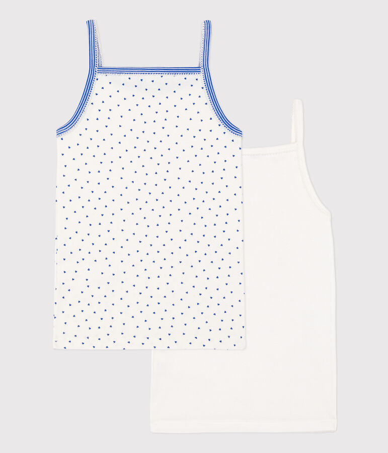 2er-Set Spaghetti-Tops aus Baumwolle f&uuml;r M&auml;dchen vielfarbig