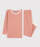 Kinderpyjama mit schlanker Passform aus Baumwolle mit Ringelstreifen rosa BRANDY/weiss MARSHMALLOW