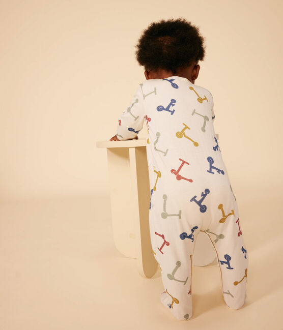 Babypyjama aus Baumwolle mit Printmotiv weiss AVALANCHE/ MULTICO