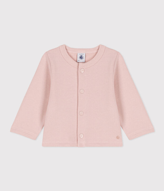 Baby-Cardigan aus Molton rosa