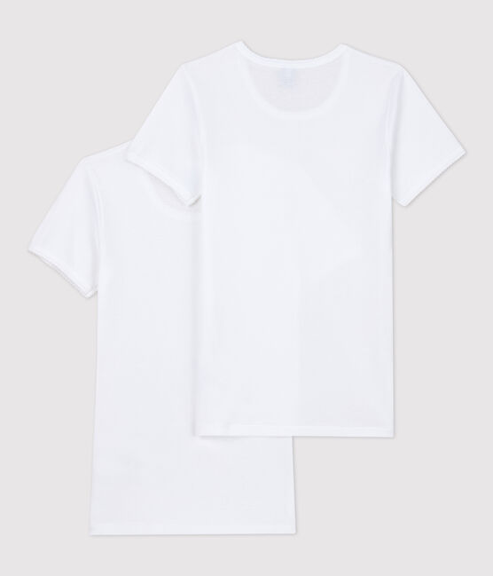 2er-Set kurzärmelige weiße T-Shirts für Mädchen variante 1