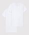 2er-Set kurzärmelige weiße T-Shirts für Mädchen variante 1