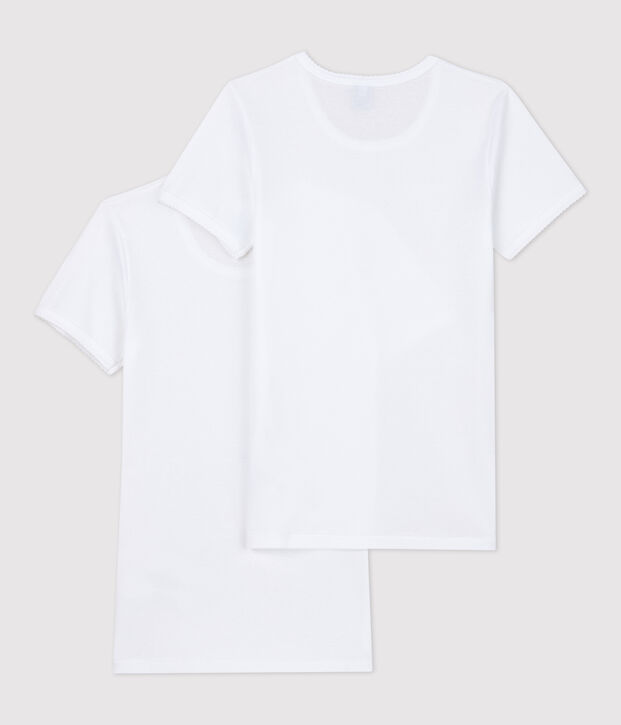 2er-Set kurz&auml;rmelige wei&szlig;e T-Shirts f&uuml;r M&auml;dchen vielfarbig