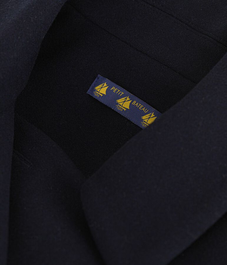 Damen-Cabanjacke aus Schurwolle blau