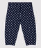 Baby-Hose aus Molton. blau SMOKING/weiss MARSHMALLOW
