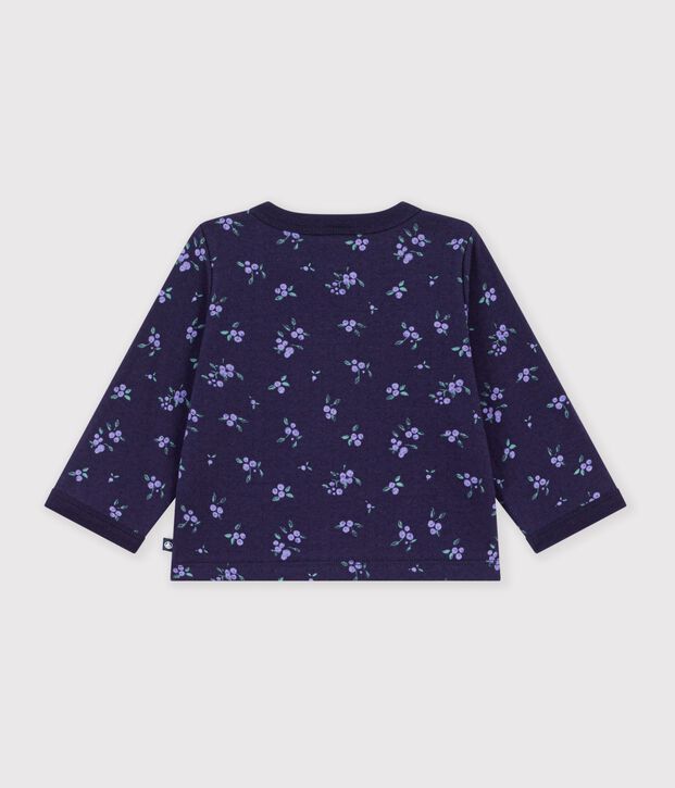 Baby-Cardigan aus Baumwolle mit Blumenmuster blau/vielfarbig