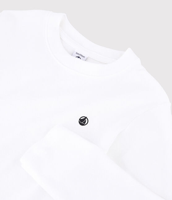Kinder-T-Shirt aus Baumwolle für Mädchen/Jungen weiss MARSHMALLOW