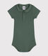 Kurzärmeliger Baby-Body mit Bubikragen aus Baumwolle