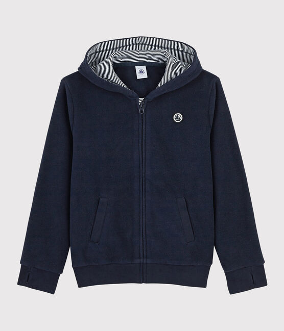 Kinder-Fleecejacke mit Kapuze für Mädchen / Jungen blau SMOKING