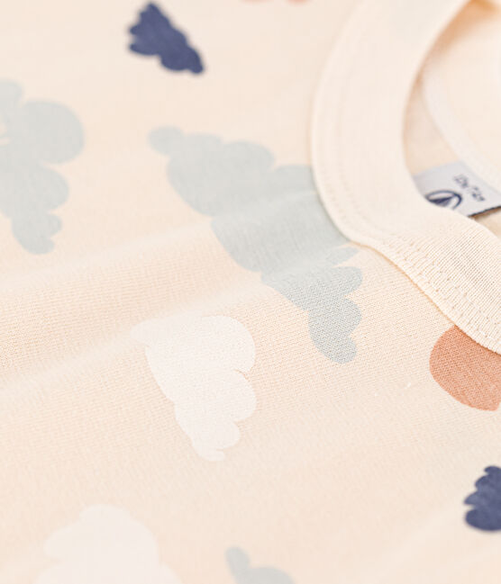 Kurzärmeliges Baby-T-Shirt aus bedrucktem Jersey weiss AVALANCHE/ MULTICO