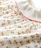 Gemustertes baby-bodykleid mädchen weiss MARSHMALLOW/weiss MULTICO