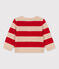 Babypullover aus Woll und Baumwollstrick TRENCH/ STOP