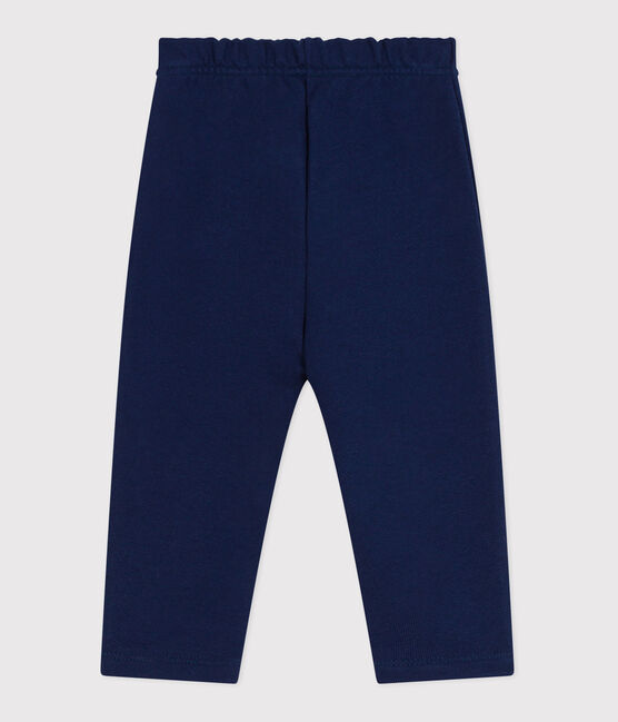 Baby-Jogginghose aus einfarbiger Baumwolle blau MEDIEVAL