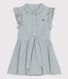 Ärmelloses Kinder-Kleid aus Bio-Seersucker für Mädchen