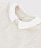 Kurzärmeliger Baby-Body aus Bio-Baumwolle mit Kragen beige MONTELIMAR CHINE