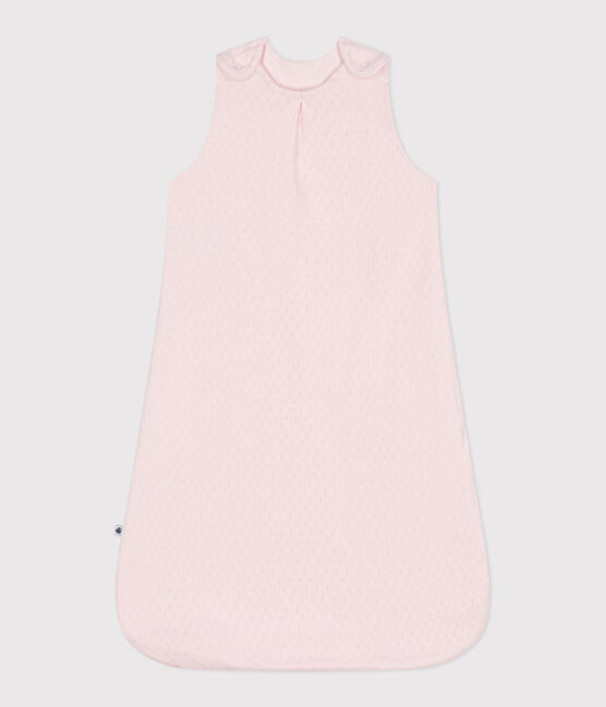 Babyschlafsack aus einfarbiger Baumwolle TOG 0,5 rosa FLEUR