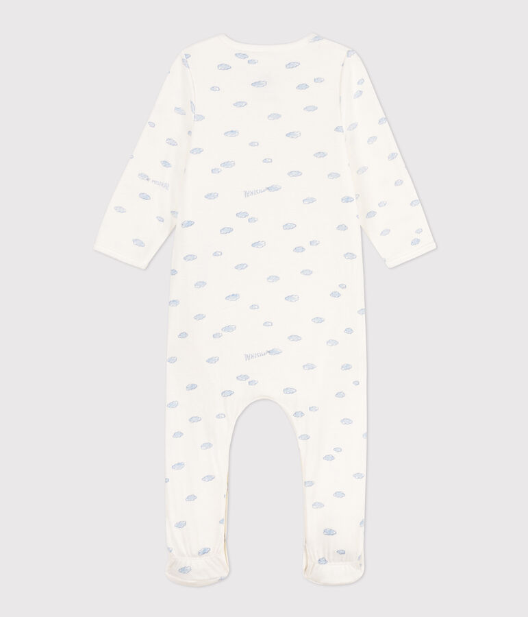 Baby-Bodyjama aus Doppeljersey weiss/vielfarbig