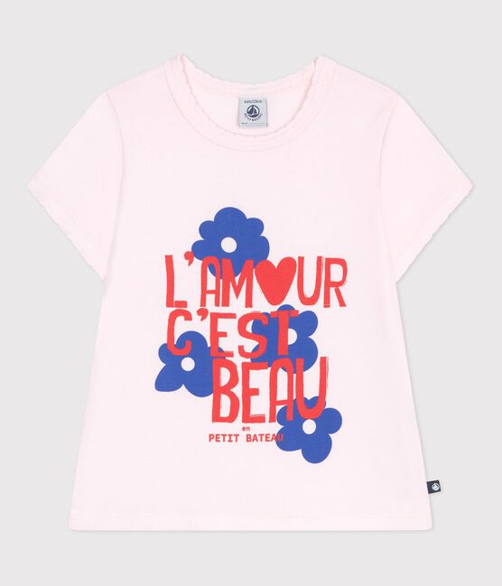 Kurzärmeliges Kinder T-Shirt aus Baumwolle rosa BARELY