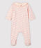 Rosafarbener Baby-Strampler aus Bio-Baumwolle mit Kragen rosa FLEUR/weiss MULTICO