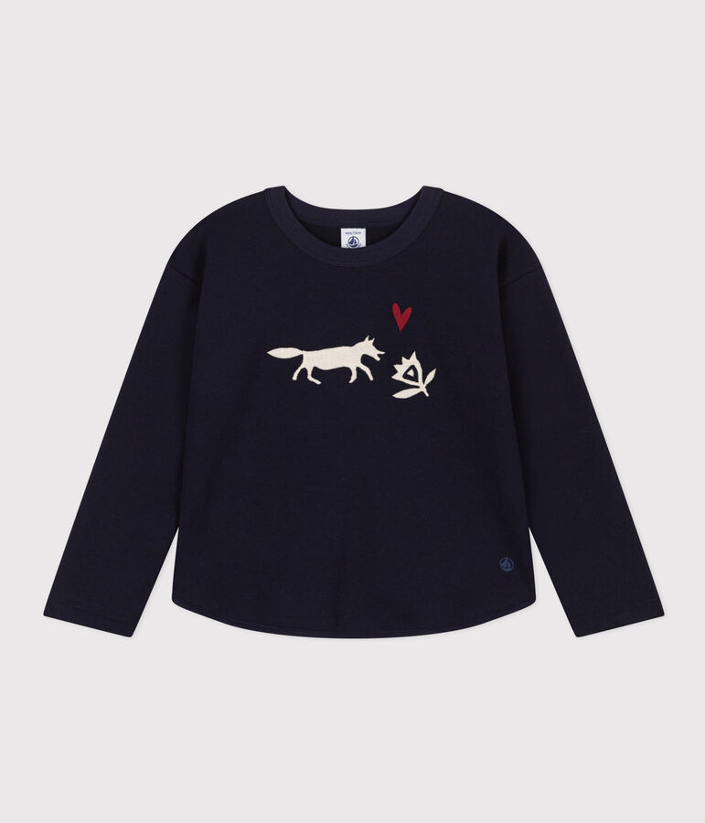 Sweatshirt aus Molton f&uuml;r Kinder/M&auml;dchen blau
