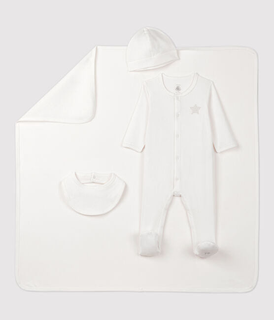 Baby-Geschenk-Set aus Bio-Baumwolle in Weiß variante 1